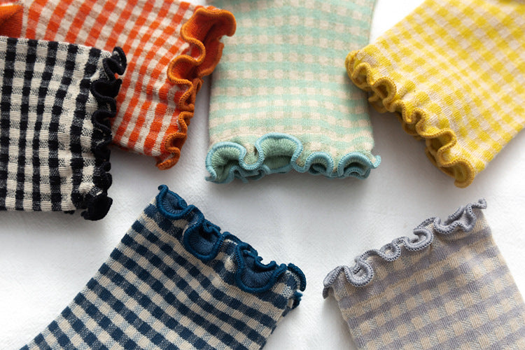 Moteriškos kojinės su languotu raštu